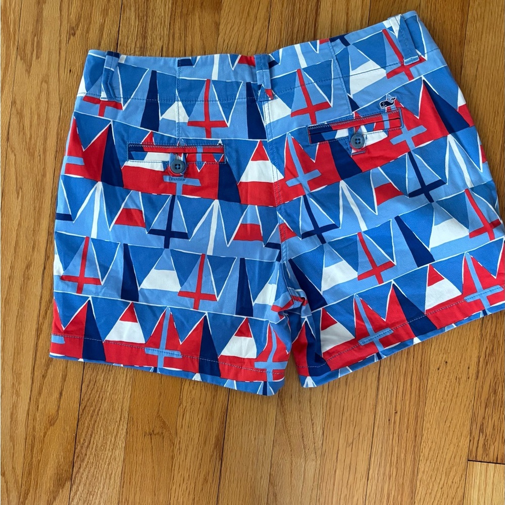 Vineyard Vines Red White and Blue Sailboat Print Women’s Shorts